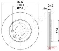 COMLINE ADC1413V - Disco de freno - Comline