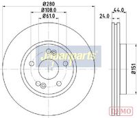 HELLA 8DD355129611 - Disco de freno - PRO High Carbon