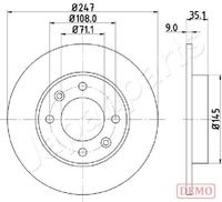 HELLA 8DD355123261 - Disco de freno - PRO