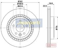 HELLA 8DD355126661 - Disco de freno - PRO High Carbon