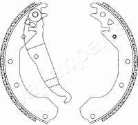 HELLA 8DB355004301 - Juego de zapatas de frenos - Shoe Kit Pro