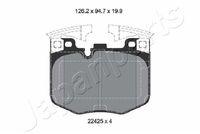 JAPANPARTS PA-2029AF - Juego de pastillas de freno