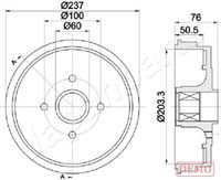 HELLA 8DT355302761 - Tambor de freno