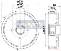 HELLA 8DT355302871 - Tambor de freno