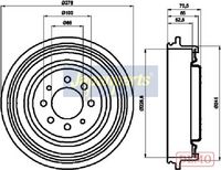 HELLA 8DT355300641 - Tambor de freno
