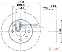 HELLA 8DD355125161 - Disco de freno - PRO