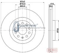 HELLA 8DD355128451 - Disco de freno - PRO High Carbon