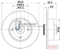 HELLA 8DD355123241 - Disco de freno - PRO