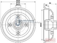 HELLA 8DT355302861 - Tambor de freno