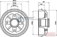 HELLA 8DT355302811 - Tambor de freno