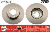 RIDEX 82B1473 - Disco de freno