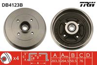 TRICLO 845012 - Tambor de freno