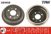 BREMBO 14316710 - Tambor de freno - ESSENTIAL LINE