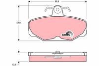 TRW GDB472 - Juego de pastillas de freno - COTEC