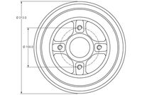 TRW DB4363MR - Tambor de freno