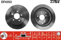 TRW DF4353 - Disco de freno