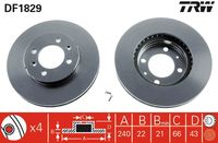 TRW DF1829 - Disco de freno