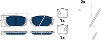 NAPA NBP1682 - Juego de pastillas de freno - NAPA