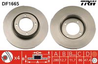TRW DF1665 - Disco de freno