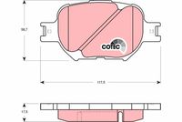 TRW GDB3316 - Juego de pastillas de freno - COTEC