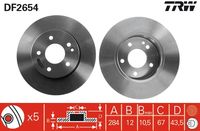 TRW DF2654 - Disco de freno