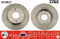 TRW DF4837 - Disco de freno