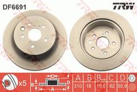 TRW DF6691 - Disco de freno