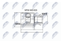 NTY NPW-MZ-023 - Juego de articulación, árbol de transmisión