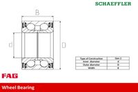 Schaeffler FAG 713 6441 90 - Juego de cojinete de rueda