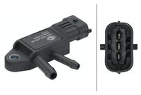 HELLA 6PP009409091 - Sensor, presión gas de escape