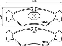 HELLA 8DB 355 014-421 - Juego de pastillas de freno