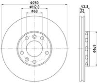 COMLINE ADC1480V - Disco de freno - Comline