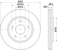 BREMBO 09N12411 - Disco de freno - PRIME LINE - UV Coated