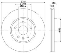 COMLINE ADC1142V - Disco de freno - Comline