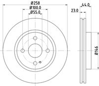 HELLA 8DD 355 128-851 - Disco de freno