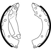 HELLA 8DB355000401 - Juego de zapatas de frenos