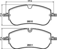 HELLA 8DB355044251 - Juego de pastillas de freno