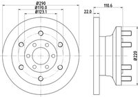 HELLA 8DD 355 117-501 - Disco de freno
