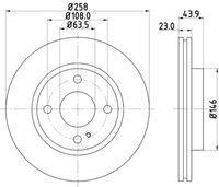 COMLINE ADC1243V - Disco de freno - Comline