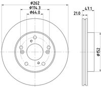 HELLA 8DD355126951 - Disco de freno - PRO
