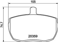HELLA 8DB 355 006-361 - Juego de pastillas de freno