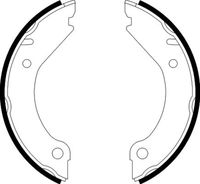 HELLA 8DA 355 050-021 - Juego de zapatas de frenos, freno de estacionamiento