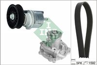 Schaeffler INA 529 0161 31 - Bomba de agua + kit de correa poli V