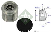 Schaeffler INA 535001410 - Rueda libre alternador