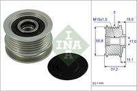 Schaeffler INA 535001810 - Rueda libre alternador