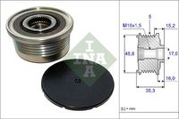 Schaeffler INA 535004810 - Rueda libre alternador