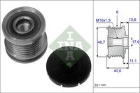 Schaeffler INA 535008510 - Rueda libre alternador