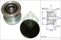 Schaeffler INA 535019310 - Rueda libre alternador