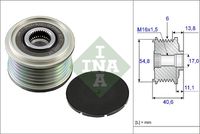 Schaeffler INA 535 0102 10 - Rueda libre alternador