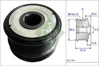 Schaeffler INA 535019610 - Rueda libre alternador